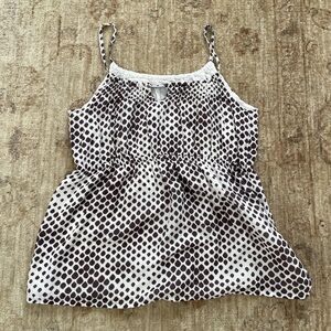 Vintage 100% Print Cotton Top with Keyhole. Size S.